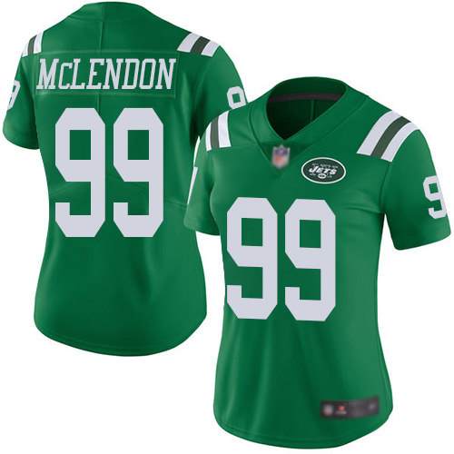 New York Jets Limited Green Women Steve McLendon Jersey NFL Football #99 Rush Vapor Untouchable->women nfl jersey->Women Jersey